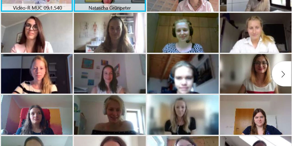 BayFiD und Infineon 1 Screenshot des virtuellen Workshops, der einige Teilnehmerinnen zeigt