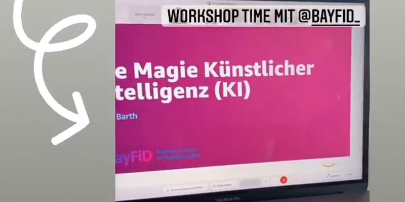 BayFiD-und-Amazon-05 Screenshot einer Instagram Story einer Workshop-Teilnehmerin