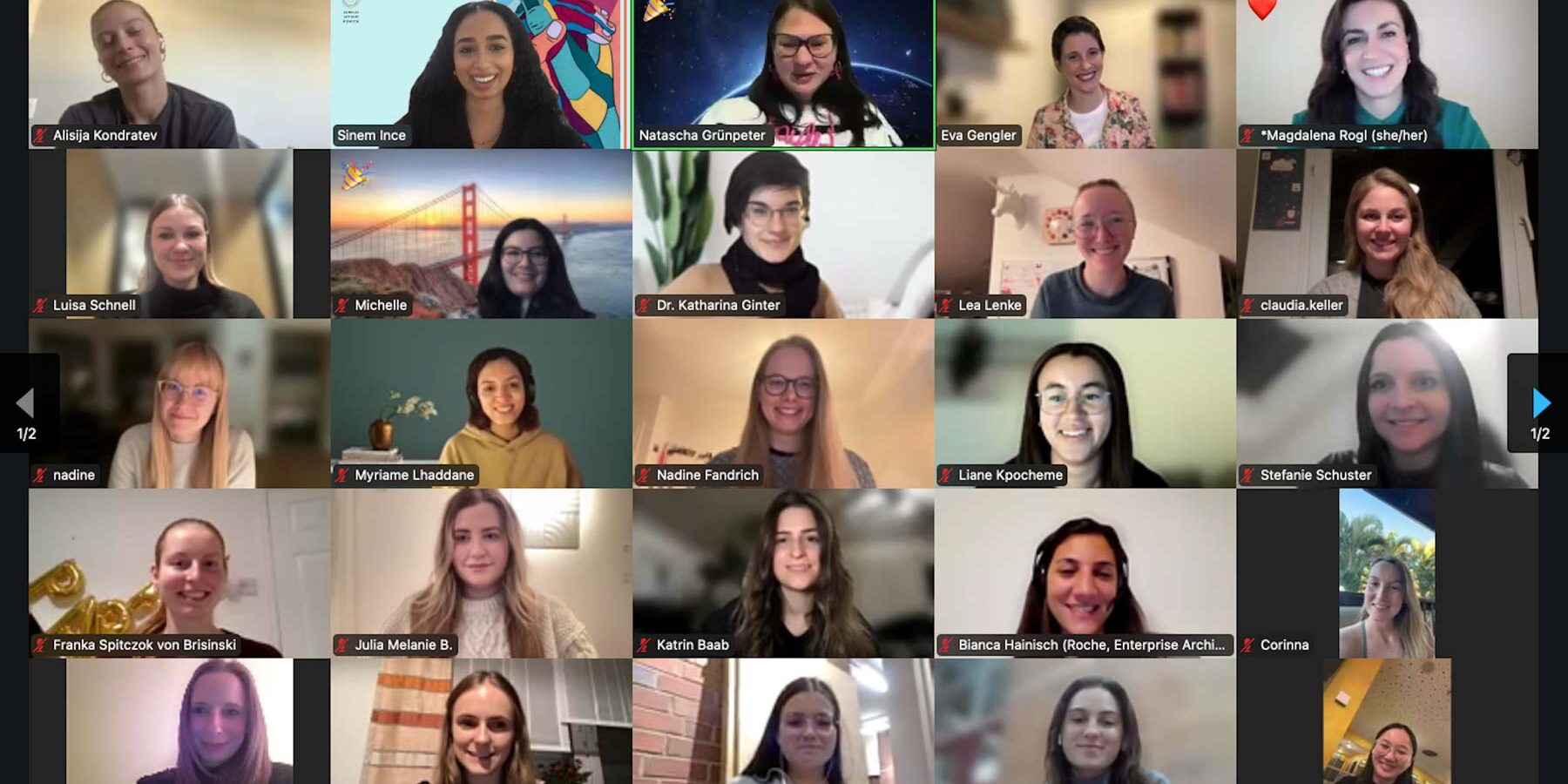 Screenshot der Teilnehmerinnen des BayFiD Eve am 4. Dezember 2024