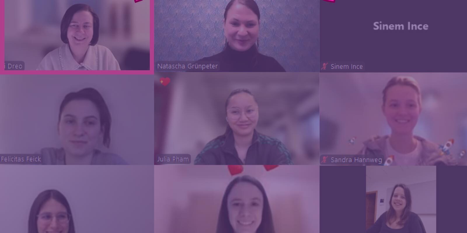 BayFiD Eve Screenshot der Teilnehmerinnen des BayFiD Eve