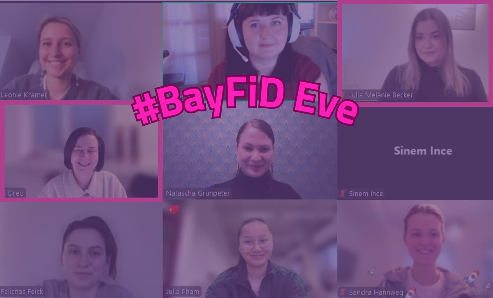 Screenshot der Teilnehmerinnen des BayFiD Eve